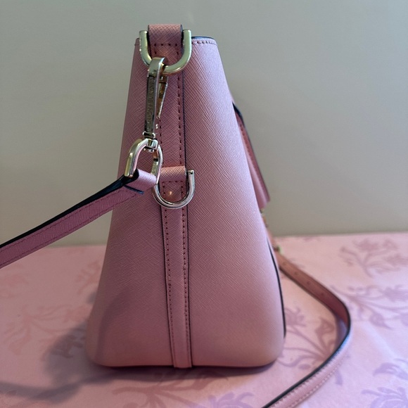 Michael Kors Greenwich Leather Large Shoulder Bag, pink blossom - Picture 7 of 12